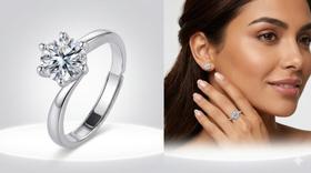 Anel Zircônia Estilo Moissanite Brilho Intenso Banhado Anel Zircônia Estilo Moissanite Brilho Intenso Banhado