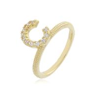 Anel Zircôrnias Cristais Letra C