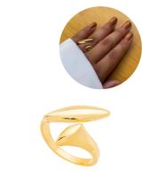 Anel Zoe Regulável Banhado Ouro18k Com Garantia