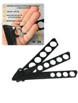 Aneleira Régua Plástico Medir Dedo Medidor Anel Aliança 2º À