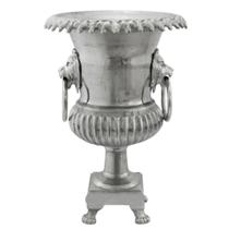 Ânfora Aluminio Prateado Pata e Cara de Leão Classico Luxo Ânfora Aluminio Prateado Pata e Cara de Leão Classico Luxo