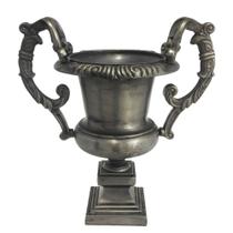 Ânfora Maior Metal Prateado Classico Alças Grande Luxo