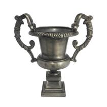Ânfora Menor Metal Prateado Classico Alças Grande Luxo
