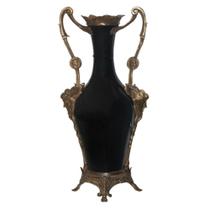 Ânfora Porcelana Black Nobre Bronze Classico Luxo