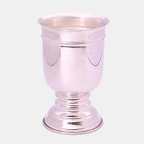 Ânfora Vaso Bojuda Fio Continhas Prata G 14,5x9,5Cm