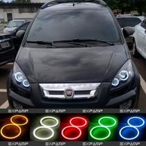 Angel Eyes Rgb P/ Fiat Idea - Muda De Cor C/ Controle