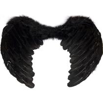 Angel Feather Wings 1 Par Make Up Stage Performance Photography Props for Cosmetic Party Show Accessory - Black