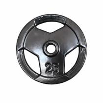 Anilha 25kg sport emborrachada para musculação fitness academia treino de força compatível com barras olímpicas alta resistência durável