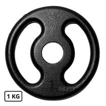 Anilha de Ferro Fundido Pintada 1 Kg Preta