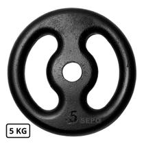Anilha de Ferro Fundido Pintada 5 Kg Preta Anilha de Ferro Fundido Pintada 5 Kg Preta