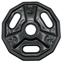 Anilha Dectagonal Emborrachada - 3Kg
