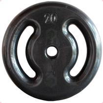 Anilha Emborrachada 20 Kg - Preta - Fundição Fundminas Anilha Emborrachada 20 Kg - Preta - Fundição Fundminas