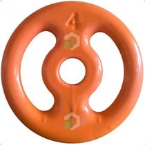 Anilha Emborrachada 4 Kg - Laranja