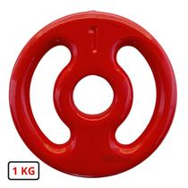 Anilha Emborrachada Fitness 1 Kg Vermelha