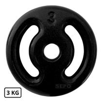 Anilha Emborrachada Fitness 3 Kg Preta