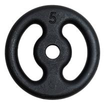 Anilha Ferro Fundido 5kg Pintada Cor Preta com Furo 31mm Anilha Ferro Fundido 5kg Pintada Cor Preta com Furo 31mm