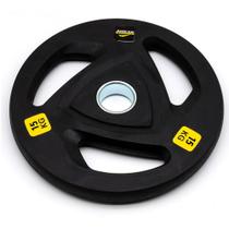 Anilha Olímpica Polyurethane Ahead Sports com Pegada Cromada 15kg Anilha Olímpica Polyurethane Ahead Sports com Pegada Cromada 15kg