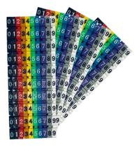 Anilha Para Identificação De Cabos De 0 A 9 Colorida C/100Pç