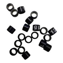 Anilhas Fechadas Alumínio 3.0mm Numeradas - Pact c/ 20und - 21 a 40 - Preto