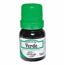 Anilina liquida 10ml verde / 12un / arco iris