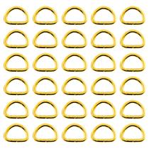 Anilla D semicurva de metal dorado, 150 unidades, 20 mm Anilla D semicurva de metal dorado, 150 unidades, 20 mm