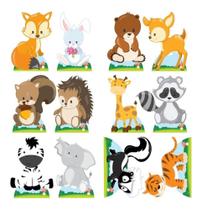 Animais Baby - 12 Displays De Festa De 20cm Totens