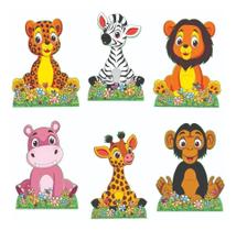 Animais Baby Kit 6 Displays Totens De Decoração De Festa