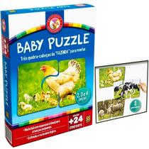 Animais da Fazenda 3 Quebra Cabeças Progressivos de 2-3-4 Peças Baby Puzzle - Grow 01691