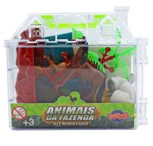 Animais Da Fazenda Na Casinha Kit Miniaturas - Toyng 045121