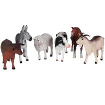 Animais de celeiro em miniatura, cavalo, vaca, ovelha, estat