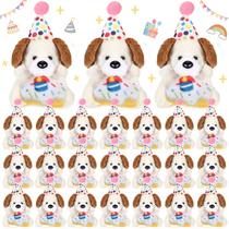 Animais de pelúcia Gejoy Birthday Small, 24 peças com chapéu para crianças