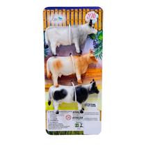 Animais Fazenda DB Play Cartela Com 3 Peças Vinil - Sortido -