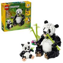 Animais selvagens familia de pandas lego creator 3 em 1 626 peças 31165