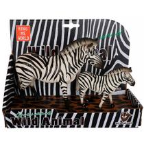 Animais Selvagens Zebra e Filhote Wild Animal 2 pçs 2301A-5B - Dorémi