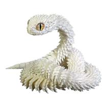 Animal de estimação branco articulado flexível impresso em 3D Toy Fidget Snake