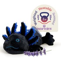Animal de pelúcia aquece Black Axolotl, disponível para micro-ondas e pesado