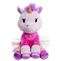 Animal de pelúcia Just Play EK World Unicorn de 18 cm com camisa Pink Star e saia arco-íris Animal de pelúcia Just Play EK World Unicorn de 18 cm com camisa Pink Star e saia arco-íris