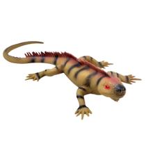 Animal De Pvc Répteis 23Cm Miniatura Lagarto Marrom Borracha