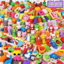 Animal Erasers arscniek 140 unidades para crianças, prêmios em sala de aula Animal Erasers arscniek 140 unidades para crianças, prêmios em sala de aula
