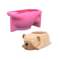 Animal Flowerpot 3D Candle Soap Mould DIY Candle Epoxy Mold Handmade Candles Aroma Wax Soap Molds for Decoration - D