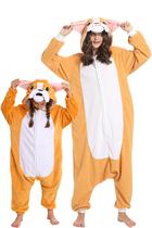 Animal Onesie DarkCom Bulldog Costume para crianças de 8 a 9 anos laranja