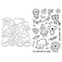 Animal Set Metal Cutting Dies Stencils for DIY Scrapbooking Album Paper Card Crafts Embossing - Silver