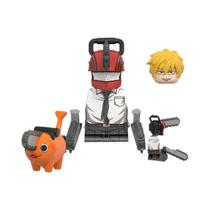 Anime Chainsaw Man MOC Compatível Com Tijolos Móveis Blocos De Construção Denji Makima Aki Power