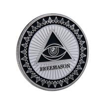 Anime comemorativo Coin Eye Of God Freemasons 35g 4cm Anime comemorativo Coin Eye Of God Freemasons 35g 4cm