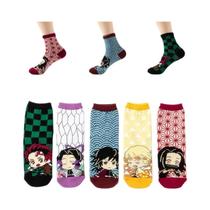 Anime demon slayer meias cosplay traje meia masculino feminino adereços acessórios