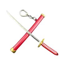 Anime Mini Roronoa Zoro Samurai Espada Chaveiro Katana Fivela Chaveiro Para Homens Mulheres Cosplay