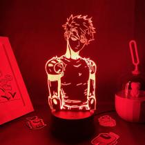 Anime Night Light One Punch Man Genos 3D em acrílico com base Anime Night Light One Punch Man Genos 3D em acrílico com base