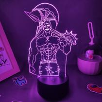 Anime Night Light The Seven Deadly Sins 3D em acrílico com base