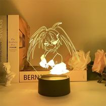 Anime Night Light USB Black Rock Shooter com ilusão 3D Anime Night Light USB Black Rock Shooter com ilusão 3D
