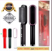 Anion Hair Pro 2025 em Cerâmica Original, Pente e Escova Alisadora 7 em 1